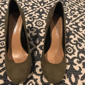 Microsuede heel